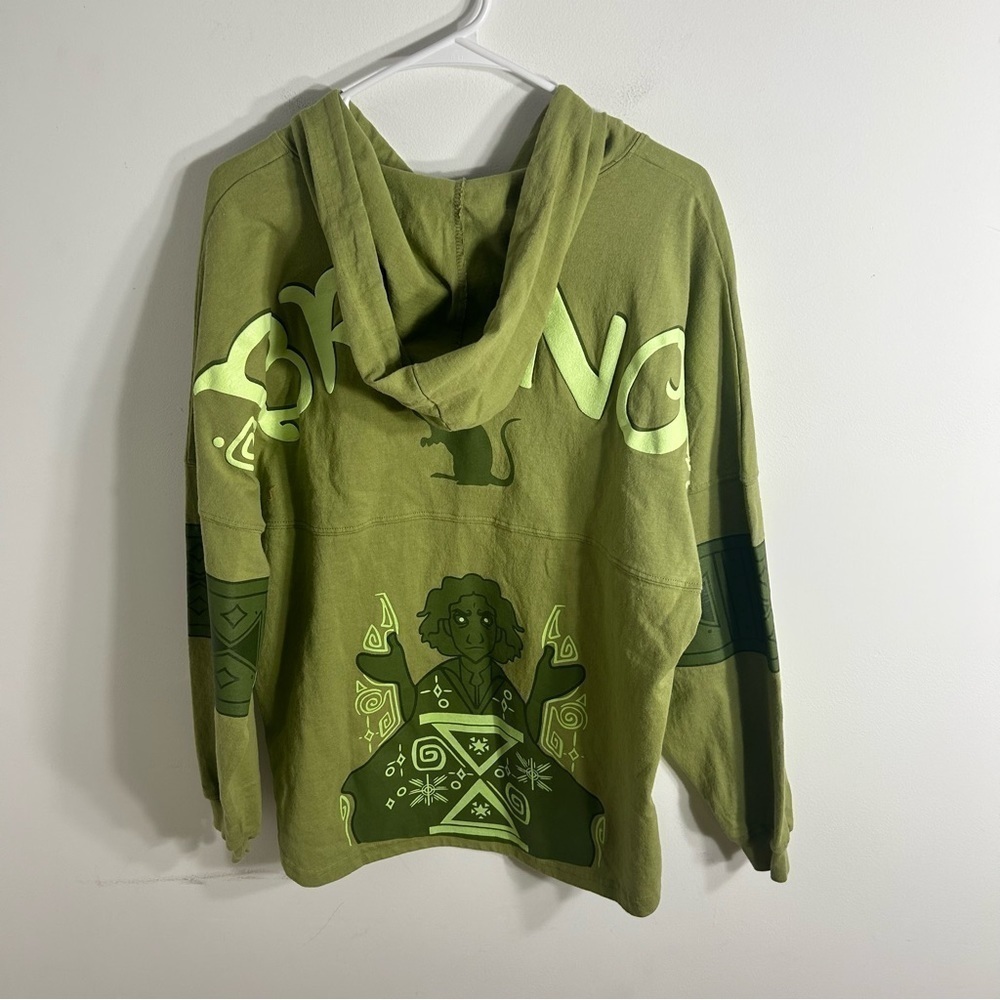 Disney Encanto Bruno Spirit Jersey Green Hooded Long Sleeve NWT Medium